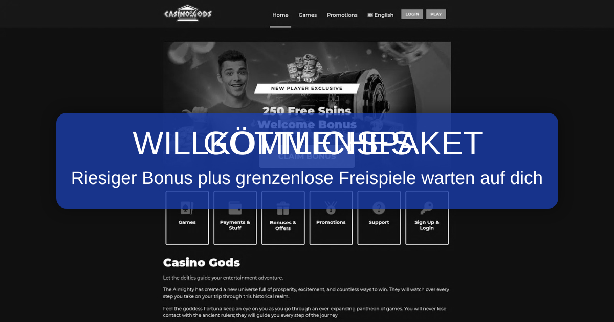 Gods Casino - Offizielle Website für deutsche Spieler