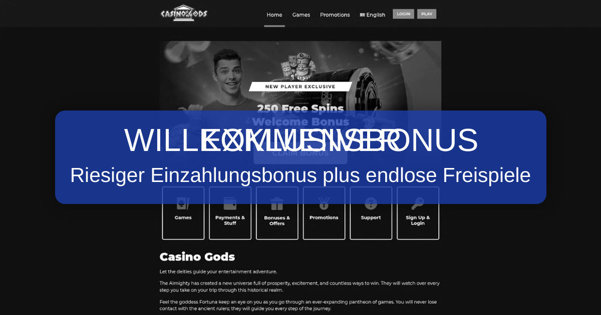 Gods Casino - Offizielle Website für Casino Spieler in Österreich