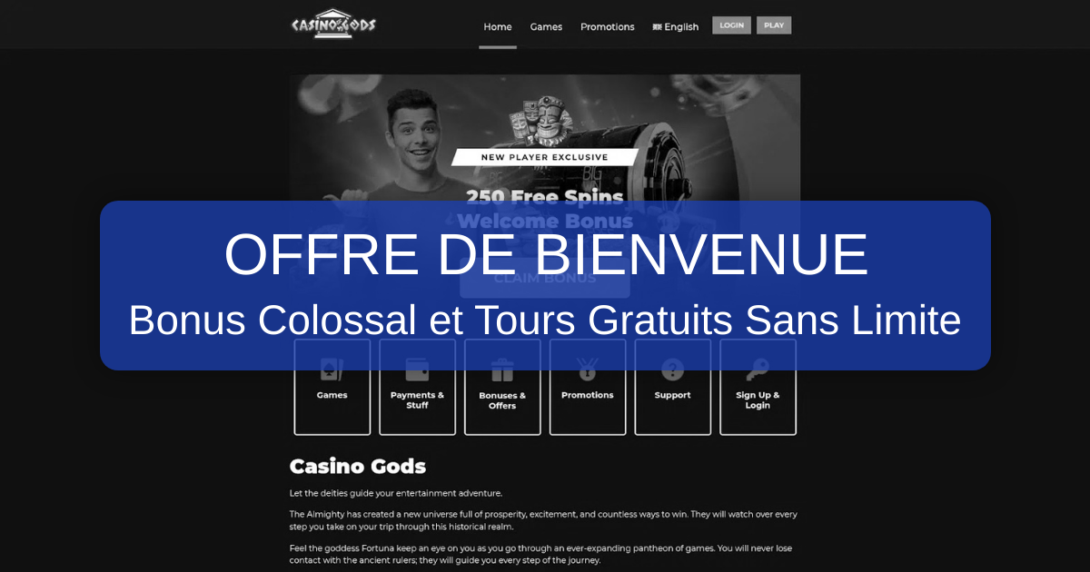 Gods Casino - Site officiel pour les joueurs français